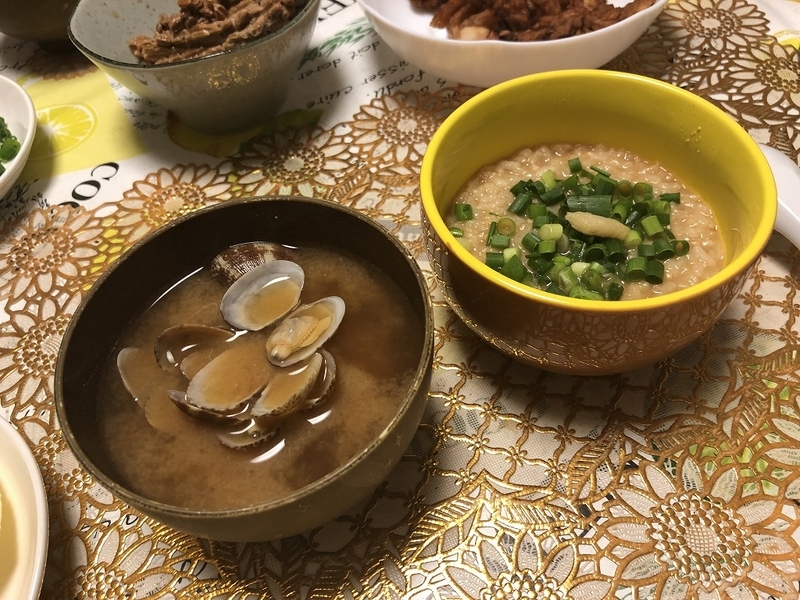 味噌汁に味噌がゆ