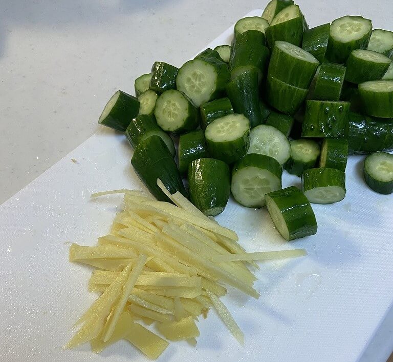 きゅうりと生姜