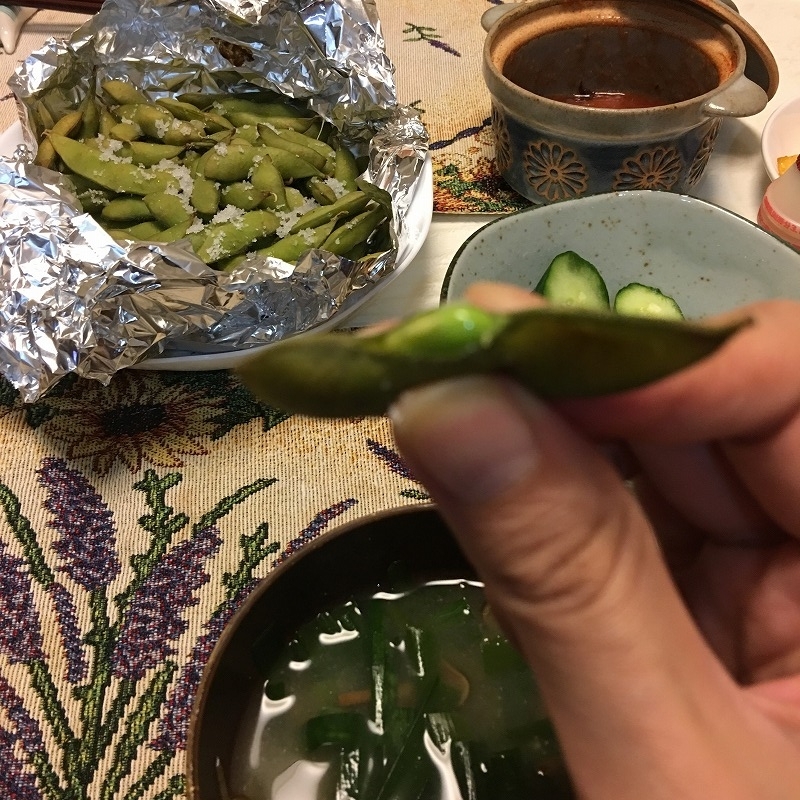 枝豆ホイル焼き