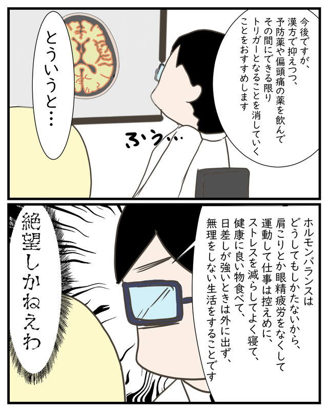 絶望に絶望｜偏頭痛体験漫画